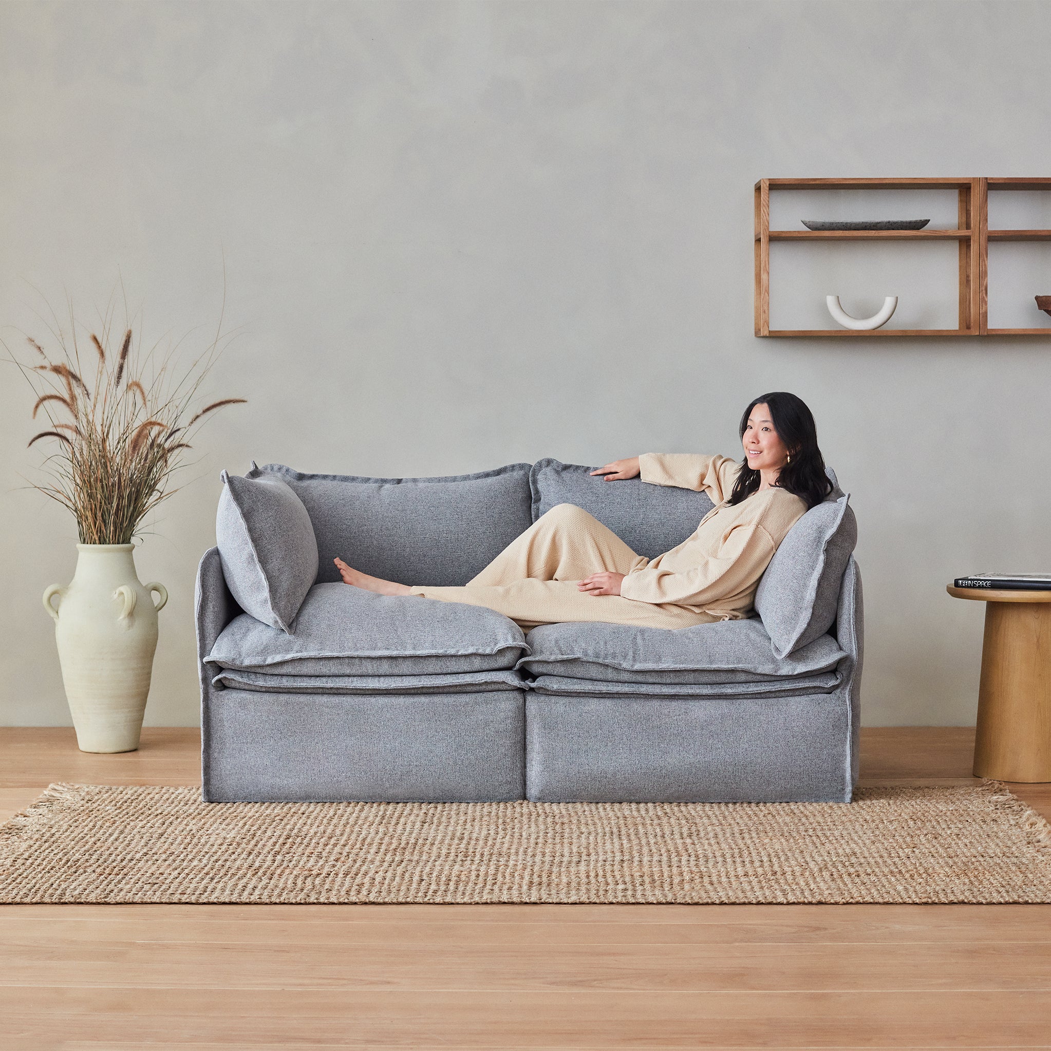 Elevate Comfort Layer for 6-Seater U-Sectional + Ottoman in Mist - Image 3