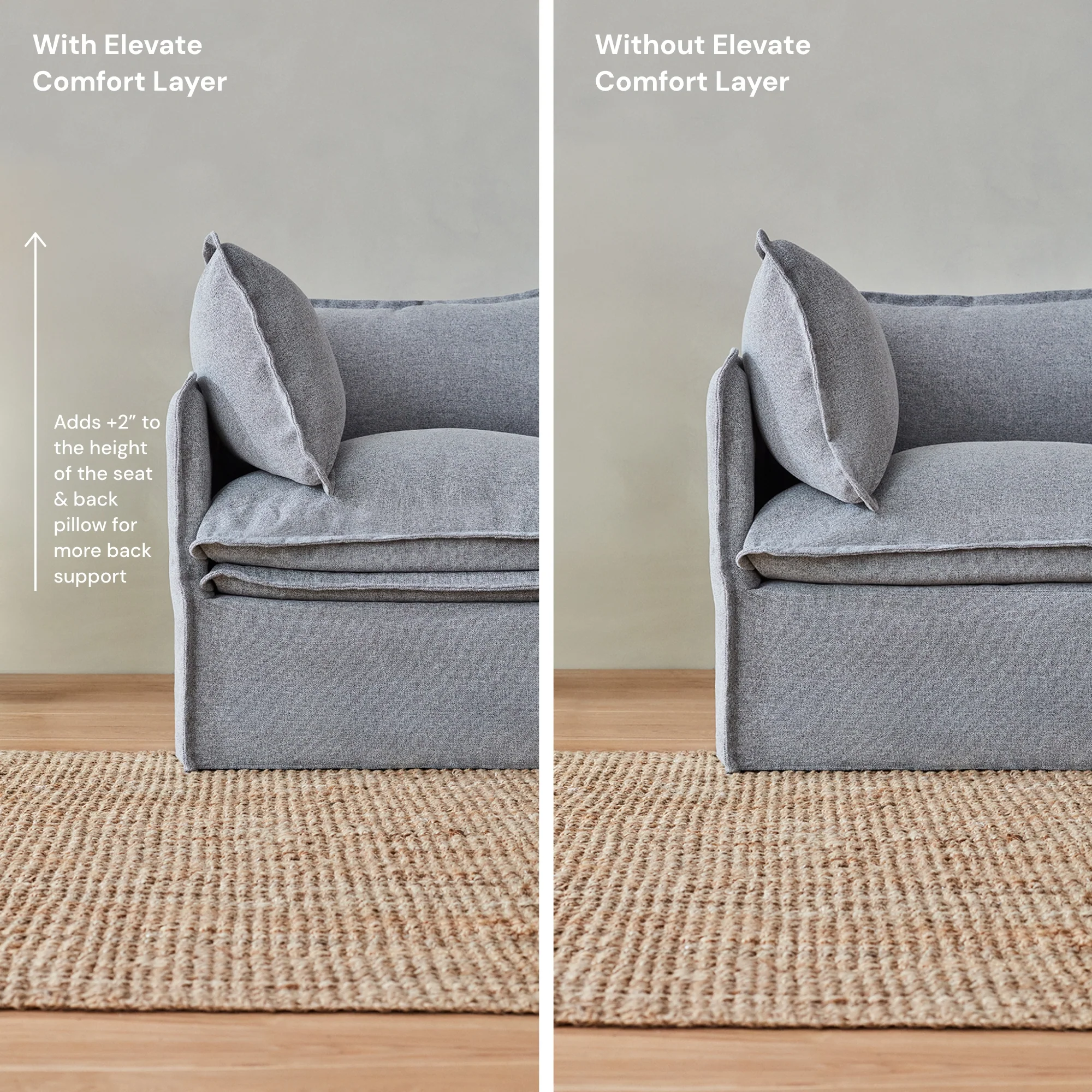Elevate Comfort Layer for 7-Seater Open-Ends U-Sectional in Coco - Image 4