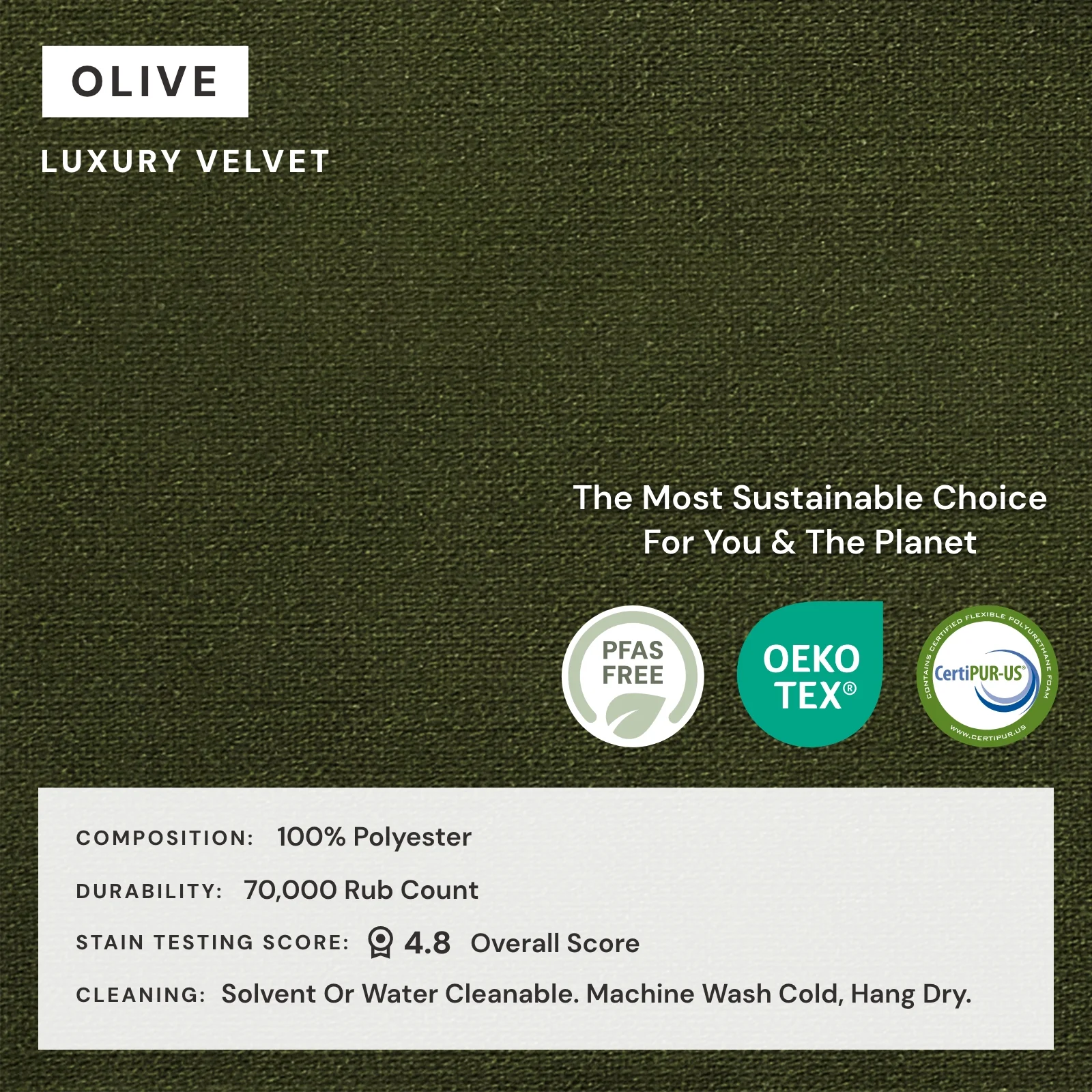 Elevate Comfort Layer Set for 3-Seater U-Sectional | Luxury Velvet in Olive - Image 7
