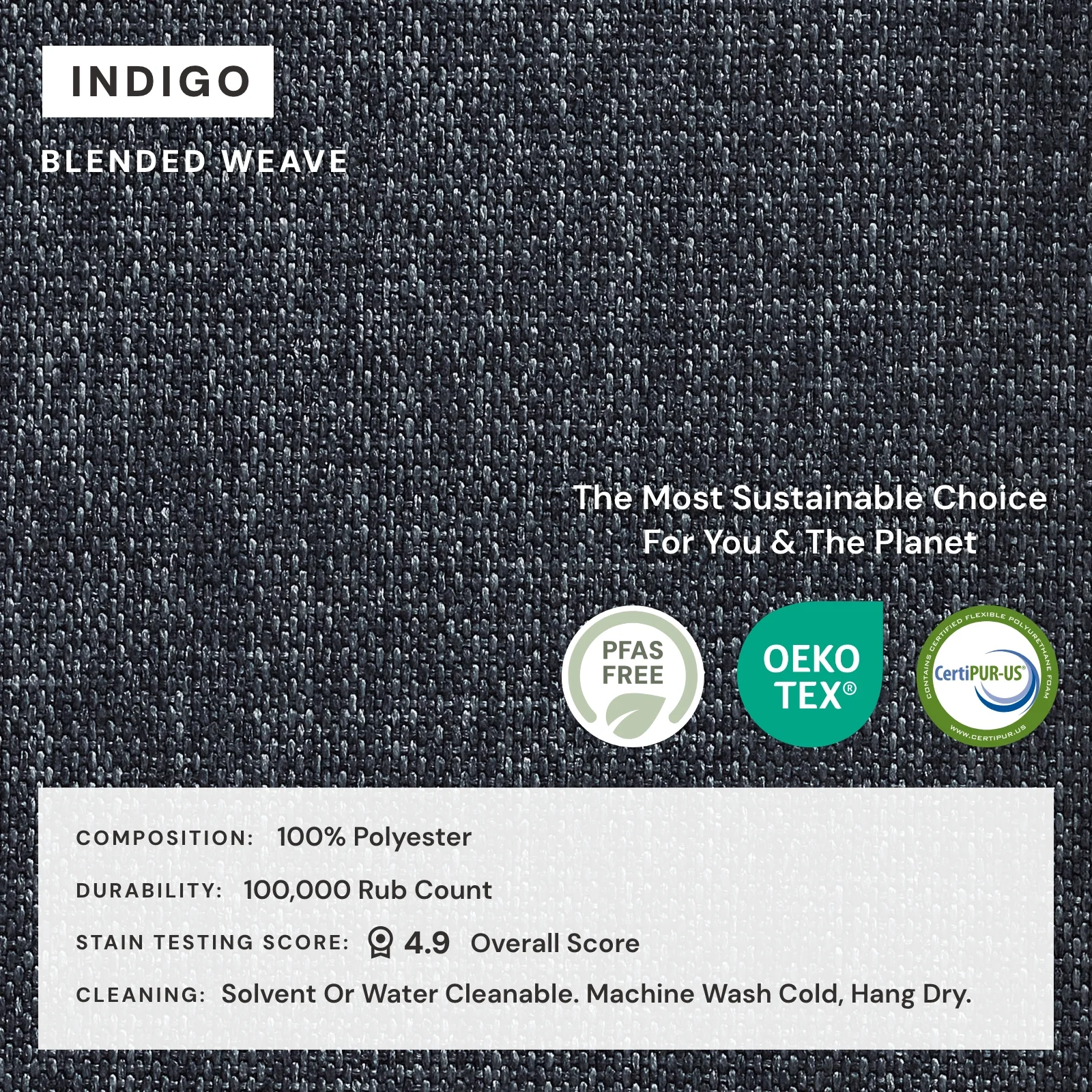 Elevate Comfort Layer Set for 4-Seater | Blended Weave in Indigo - Image 7