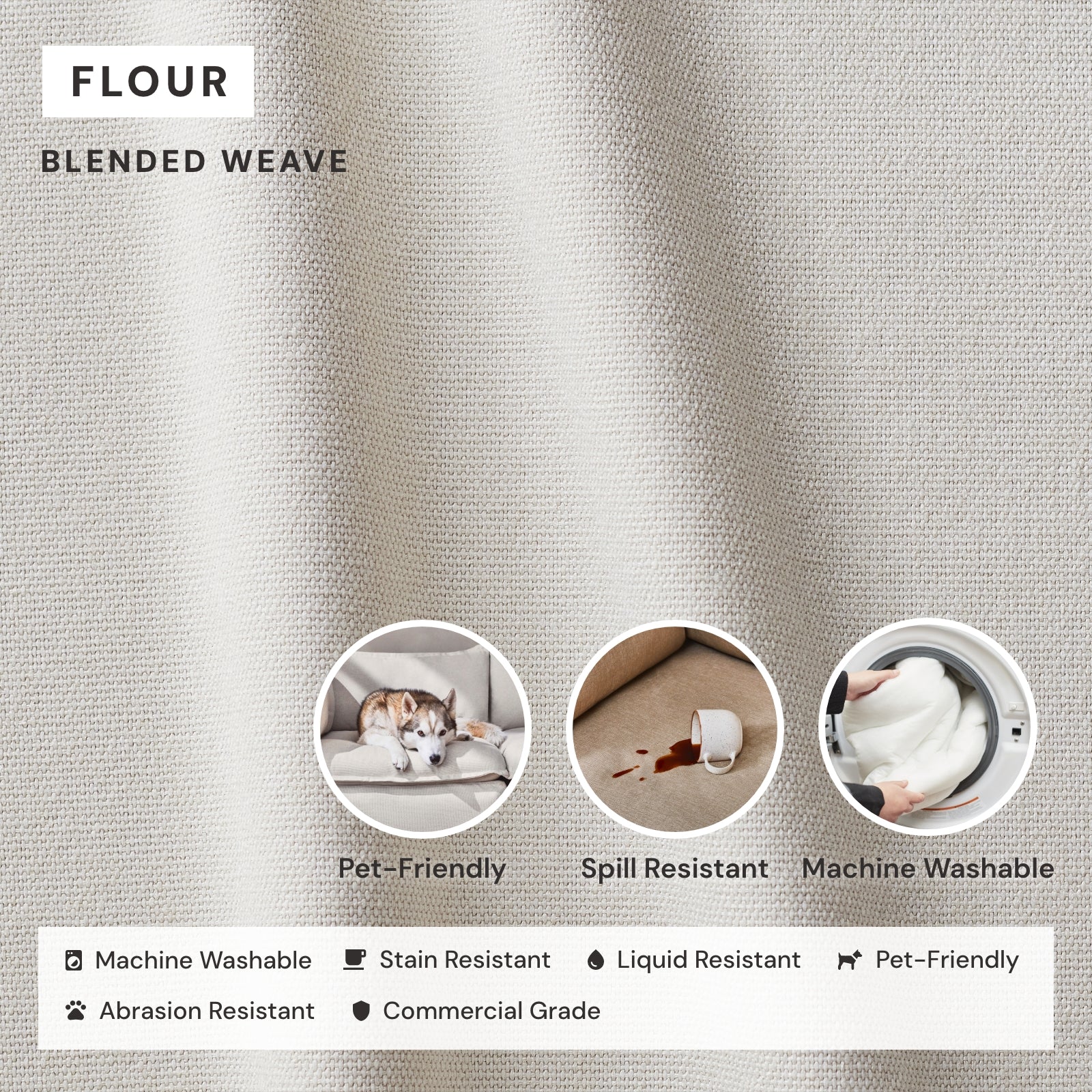 Elevate Comfort Layer Set for Ottoman | Blended Weave in Flour - Image 6