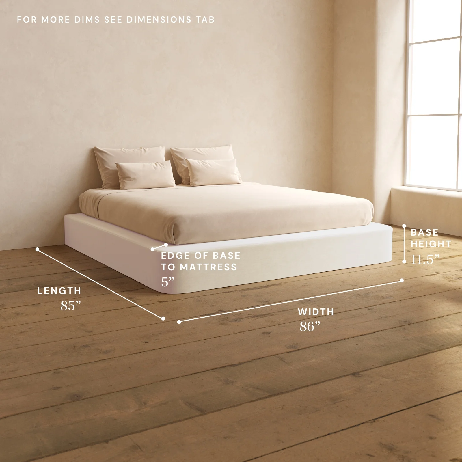 King Upholstered Platform Bed | Mod Velvet in Coco - Image 5
