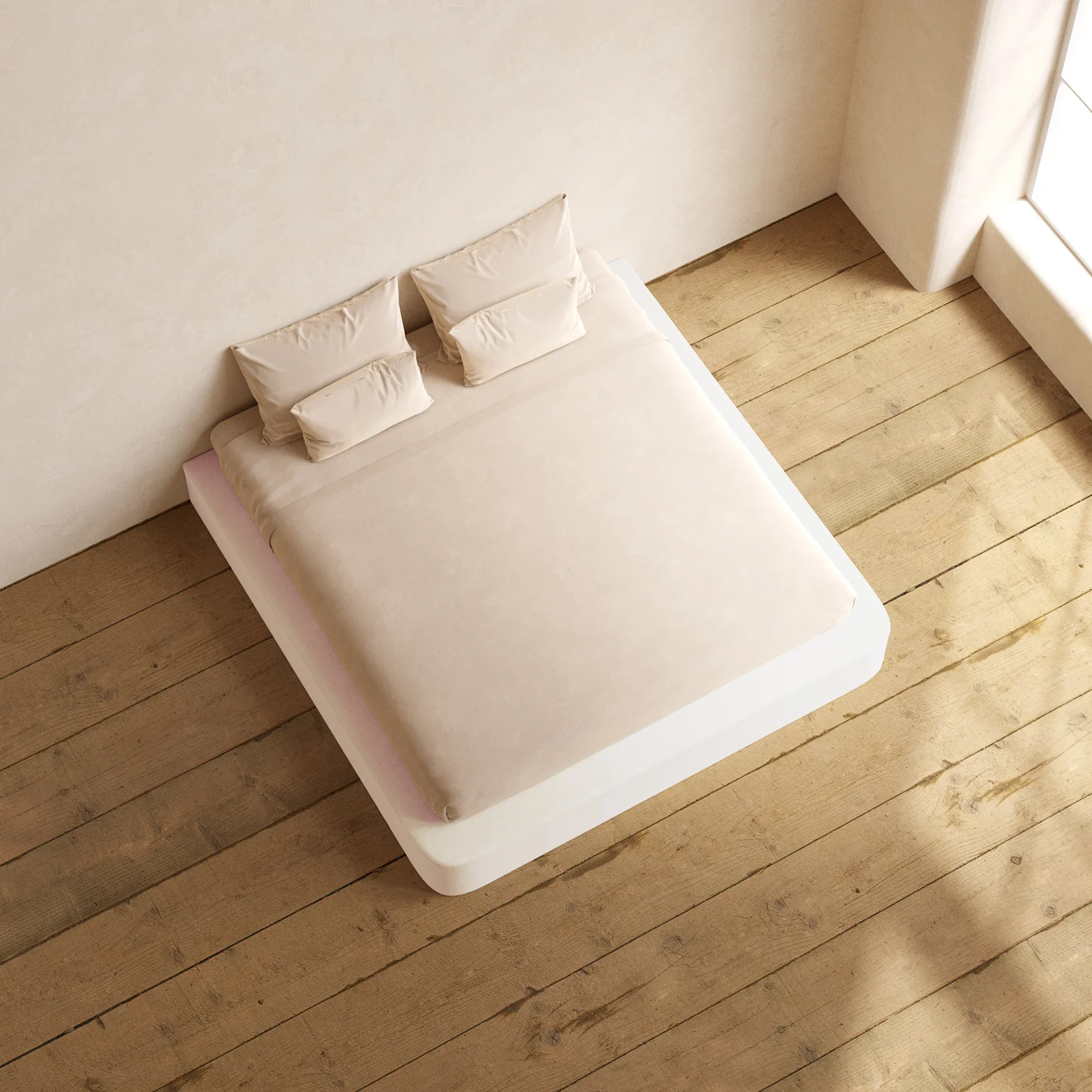 King Upholstered Platform Bed | Mod Velvet in Coco - Image 8