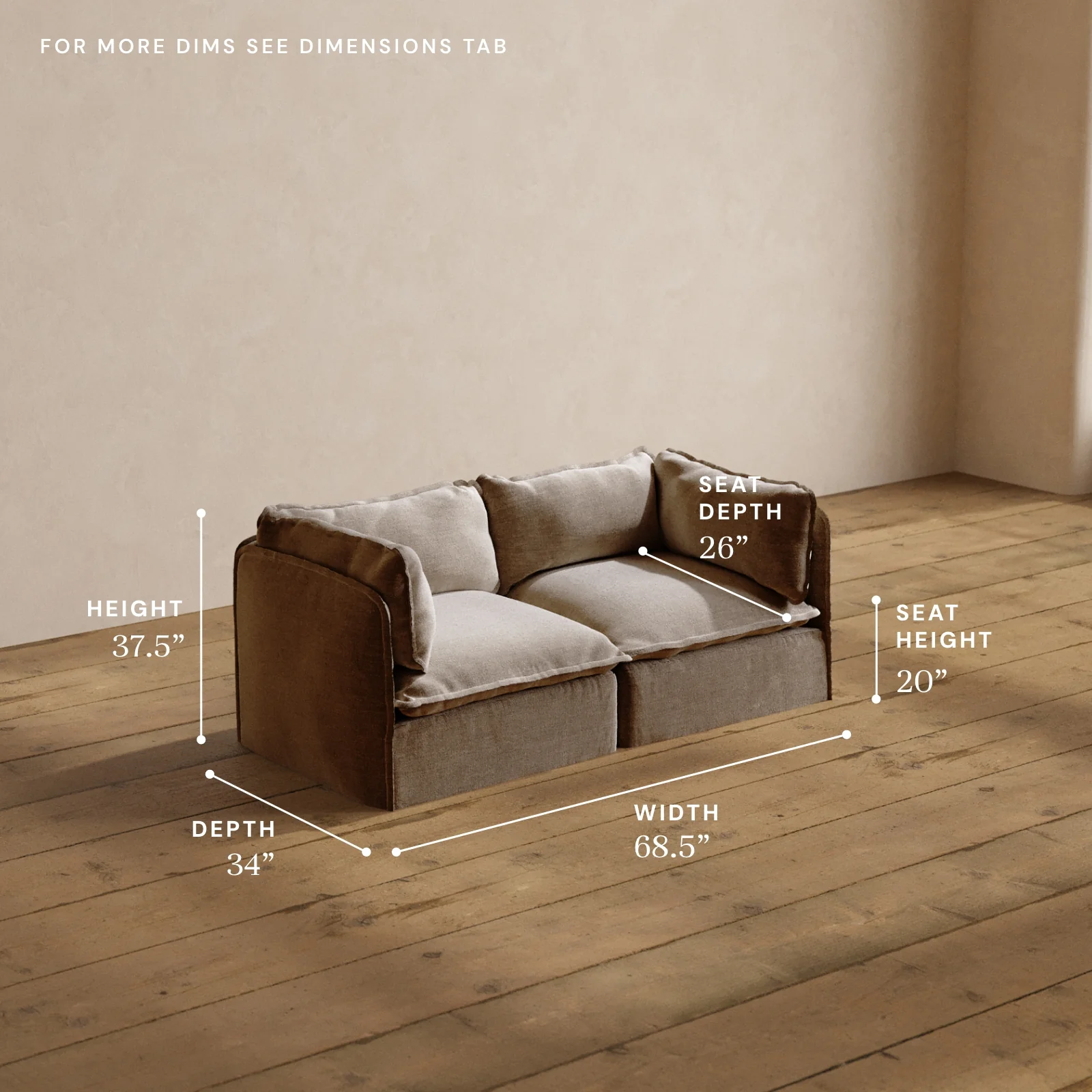 Modular Washable 2-Seater in Mist | Memorix+ Seat | Contour Pillow - Image 5