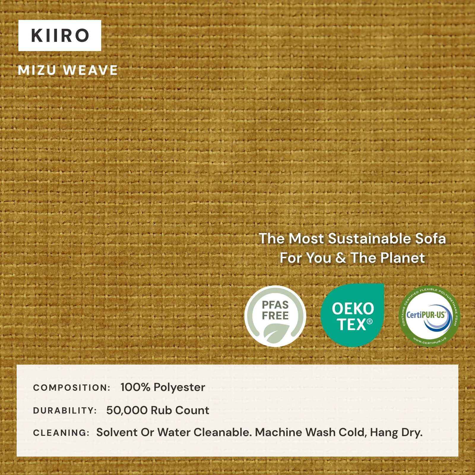 Modular Washable 2-Seater + Ottoman in Kiiro | Memorix+ Seat | Contour Pillow - Image 4
