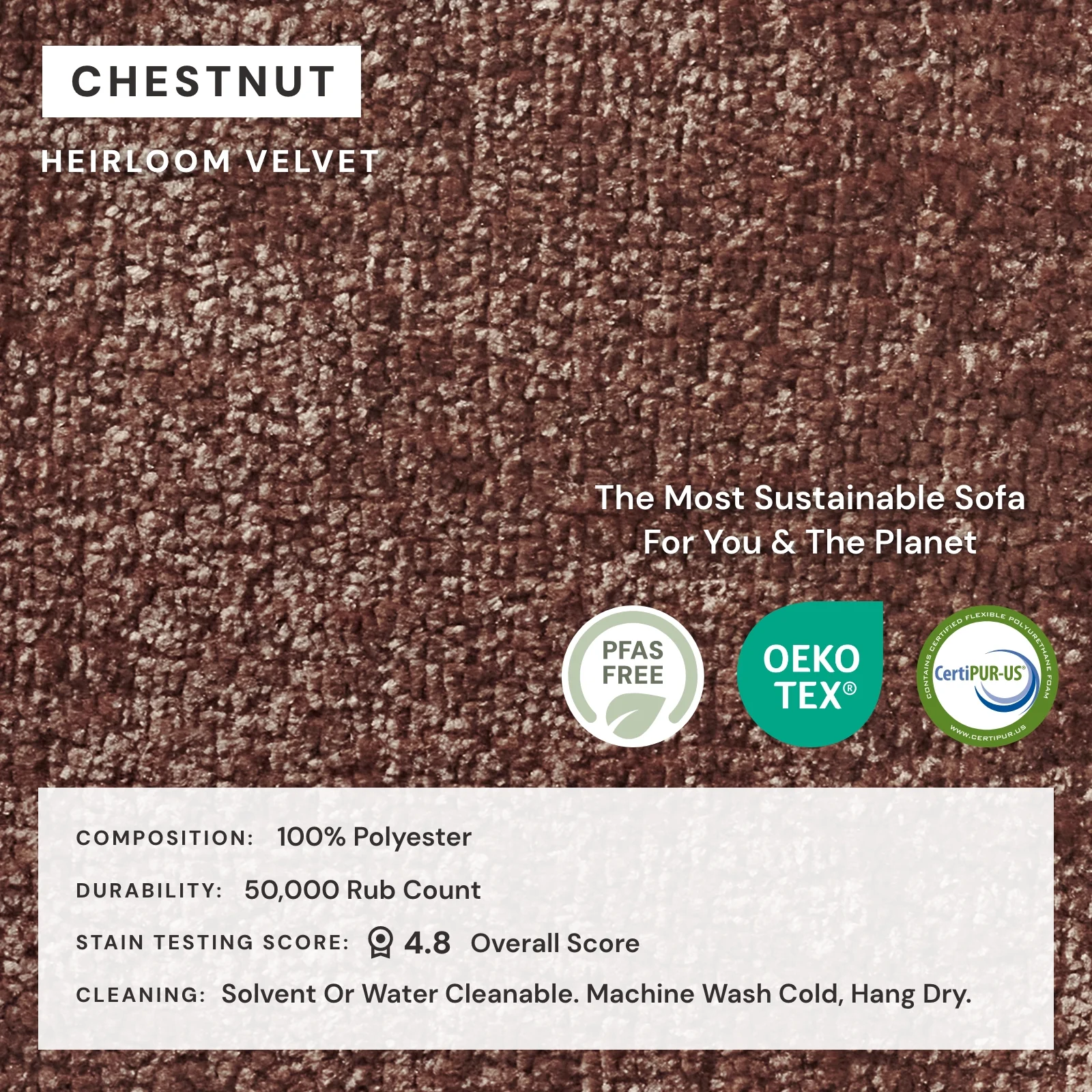 Modular Washable 2-Seater Sectional in Chestnut | Deluxe+ Seat | Cloud Pillow - Image 4