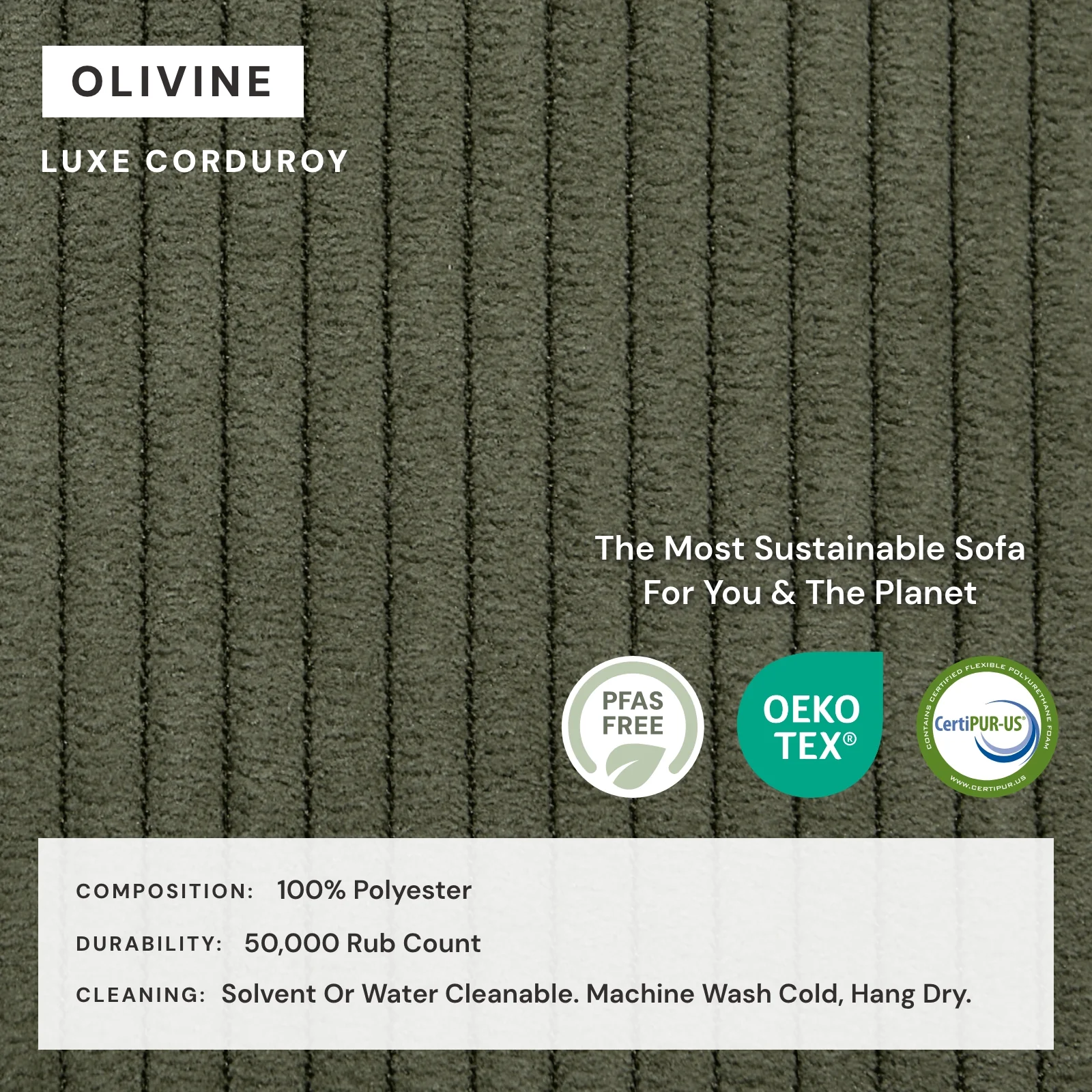 Modular Washable 7-Seater Open-Ends U-Sectional + Bench Ottoman in Olivine | Deluxe+ Seat | Cloud Pillow - Image 4
