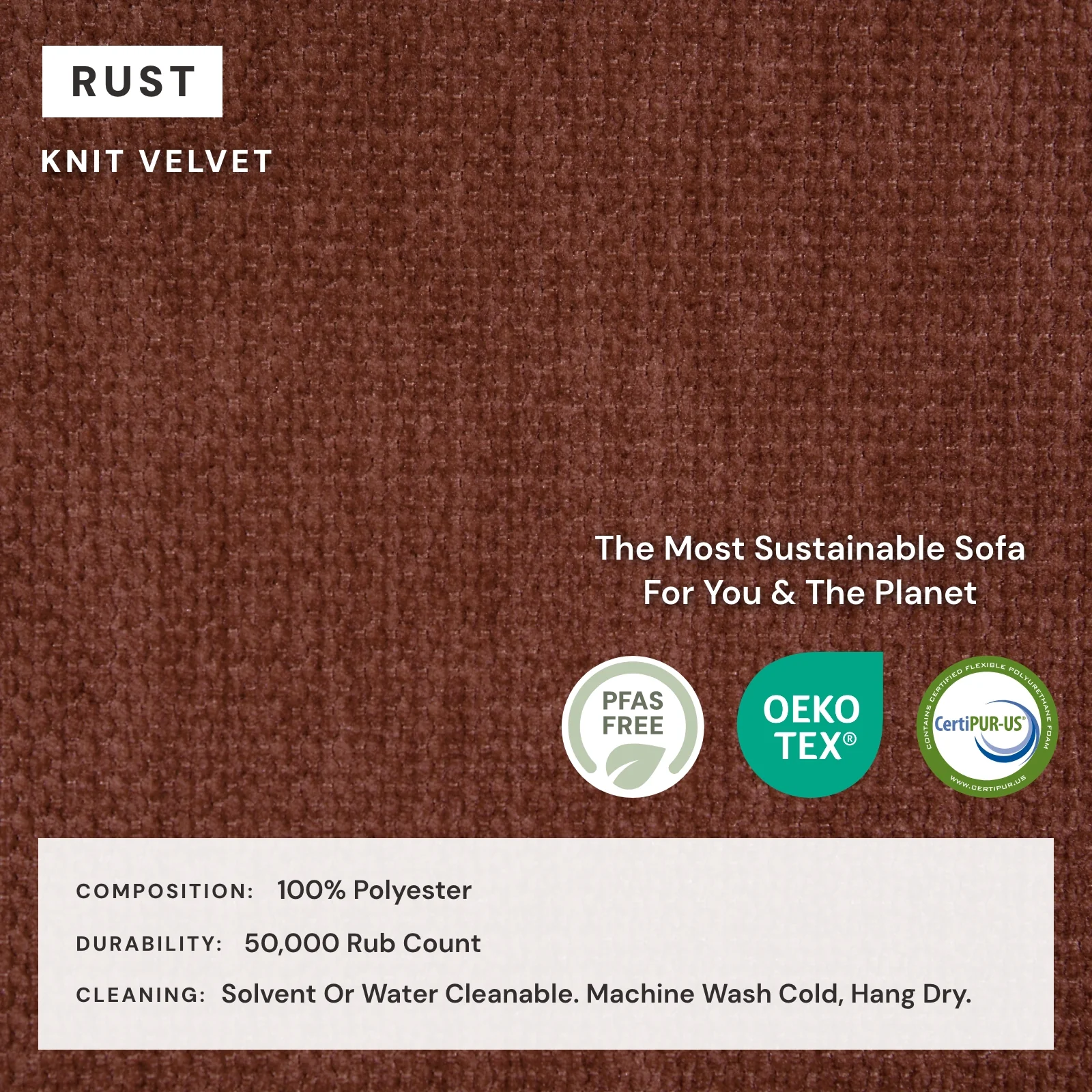 Modular Washable 8-Seater Open-Ends U-Sectional in Rust | Deluxe+ Seat | Cloud Pillow - Image 4