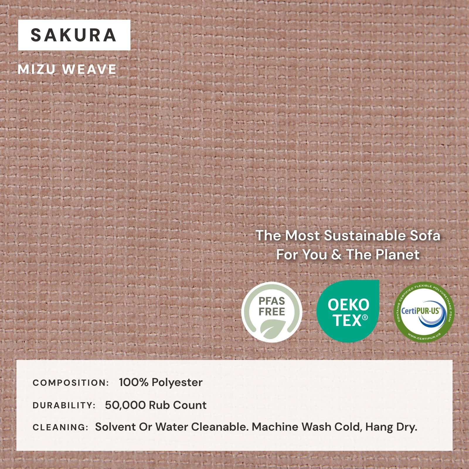 Modular Washable 9-Seater U-Sectional in Sakura | Memorix+ Seat | Contour Pillow - Image 4