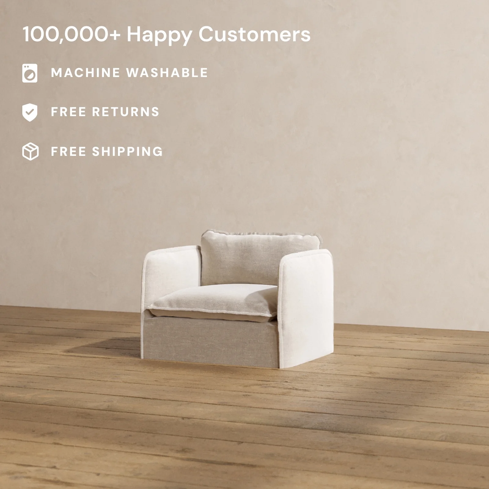 Modular Washable Armchair in Mist | Memorix+ Seat | Contour Pillow - Image 2