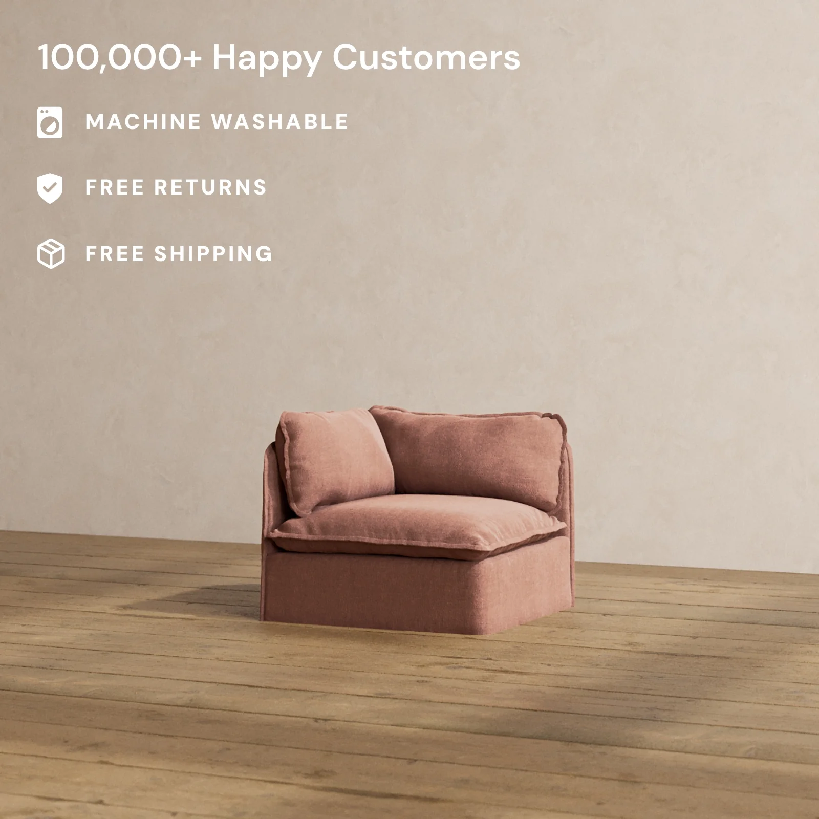 Modular Washable Corner Chair in Chestnut | Memorix+ Seat | Contour Pillow - Image 2