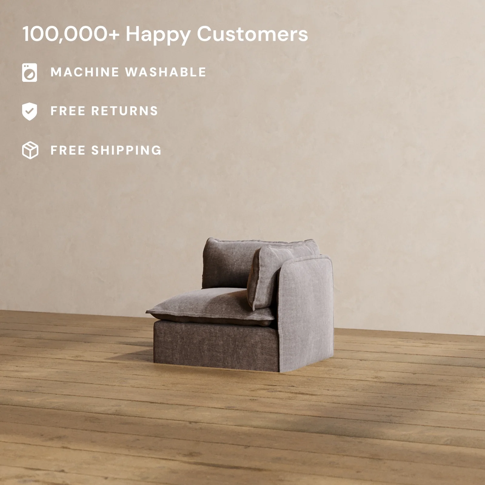 Modular Washable End Chair - Right in Caviar | Memorix+ Seat | Contour Pillow - Image 2