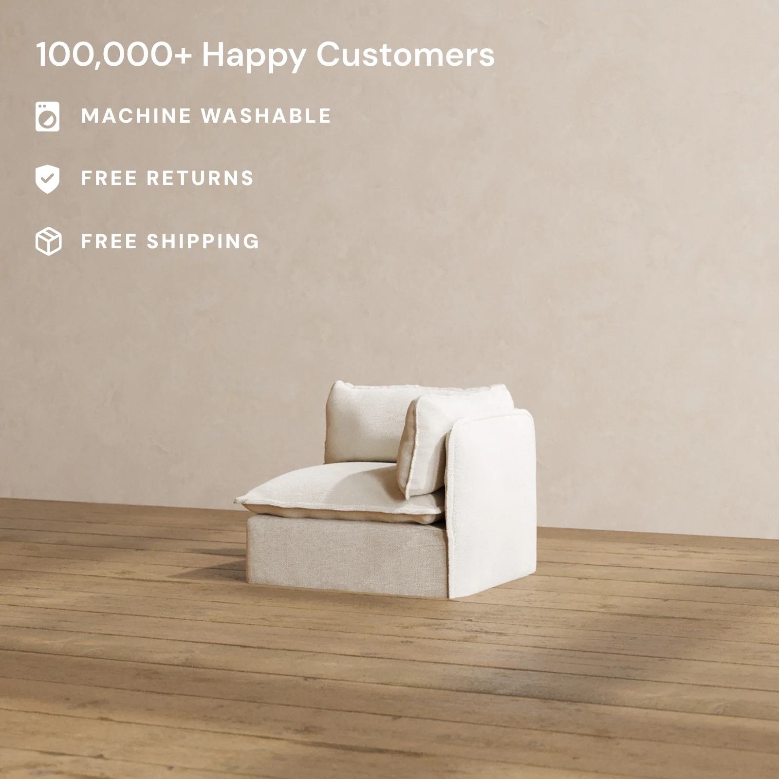 Modular Washable End Chair - Right in Powder | Memorix+ Seat | Contour Pillow - Image 2