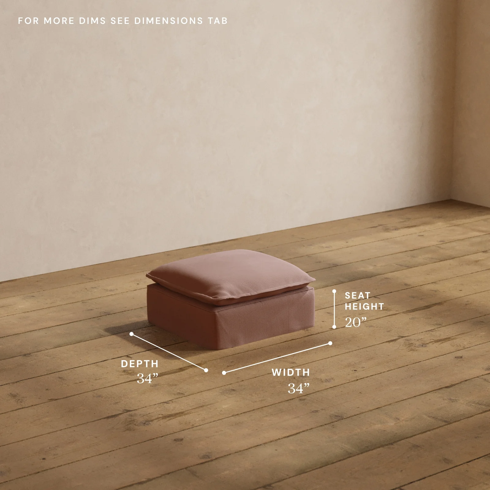 Modular Washable Ottoman in Sakura | Deluxe+ Seat - Image 5