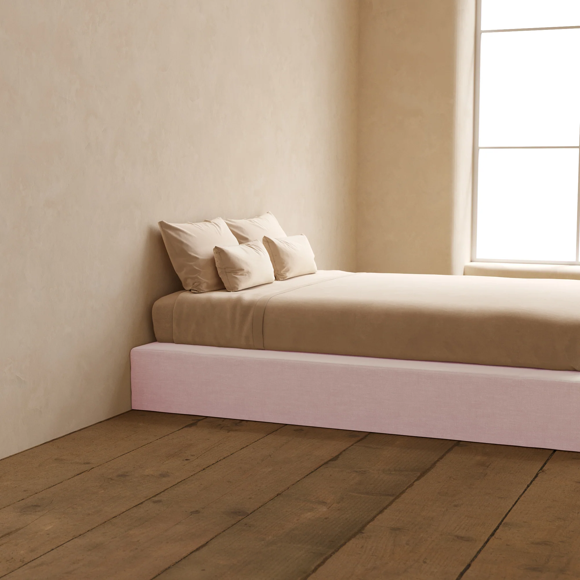 Queen Upholstered Platform Bed | Mod Velvet in Coco - Image 7