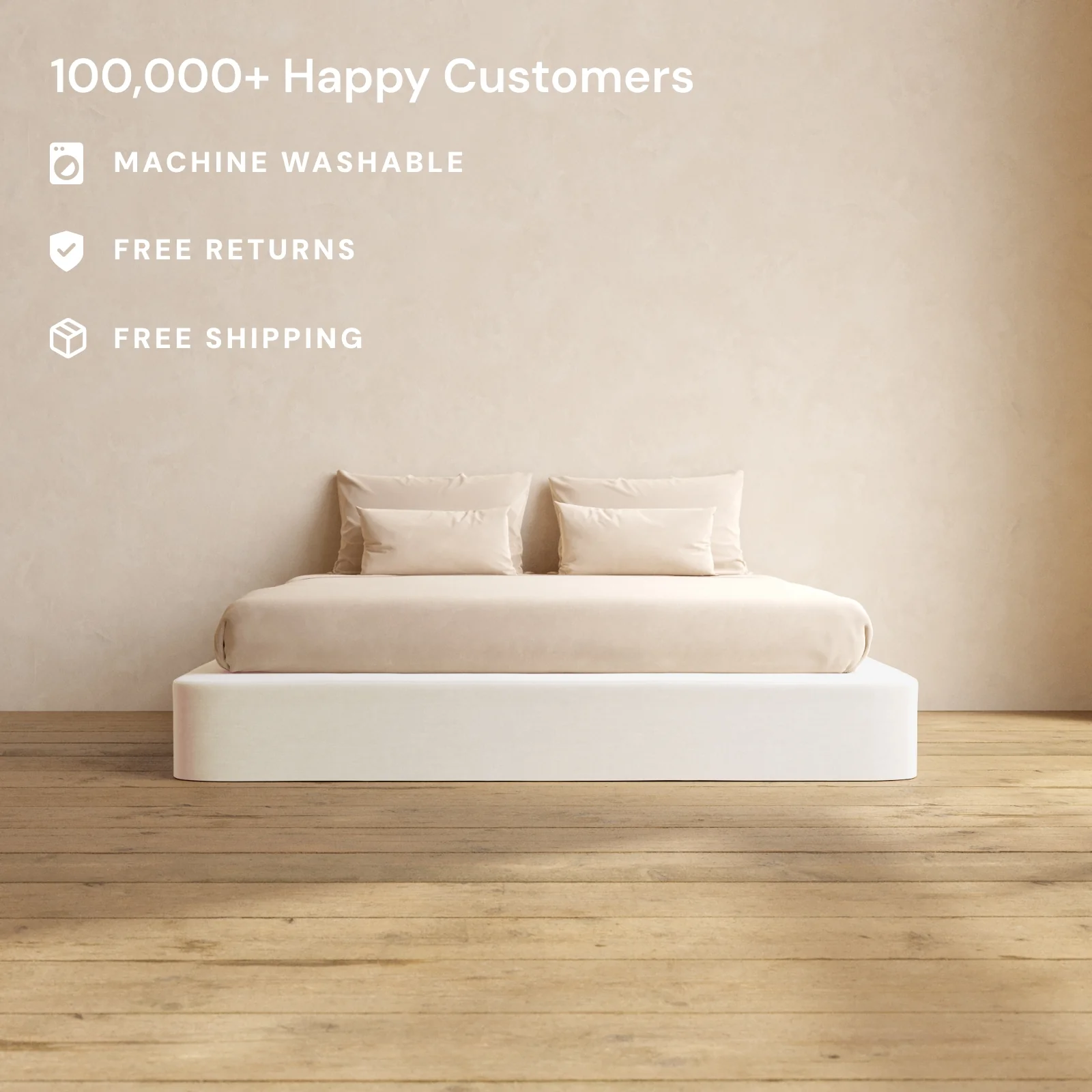 Slipcover Only - King Upholstered Platform Bed | Mod Velvet in Coco - Image 2