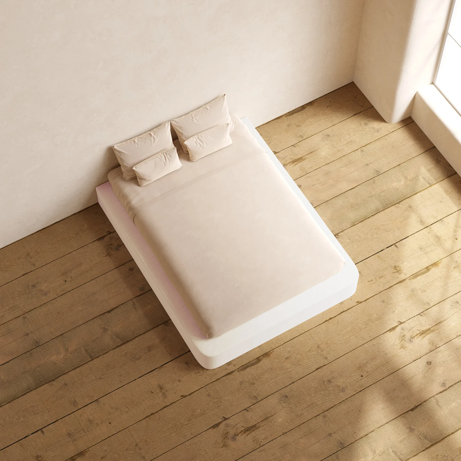 Slipcover Only - Queen Upholstered Platform Bed | Mod Velvet in Coco - Image 6