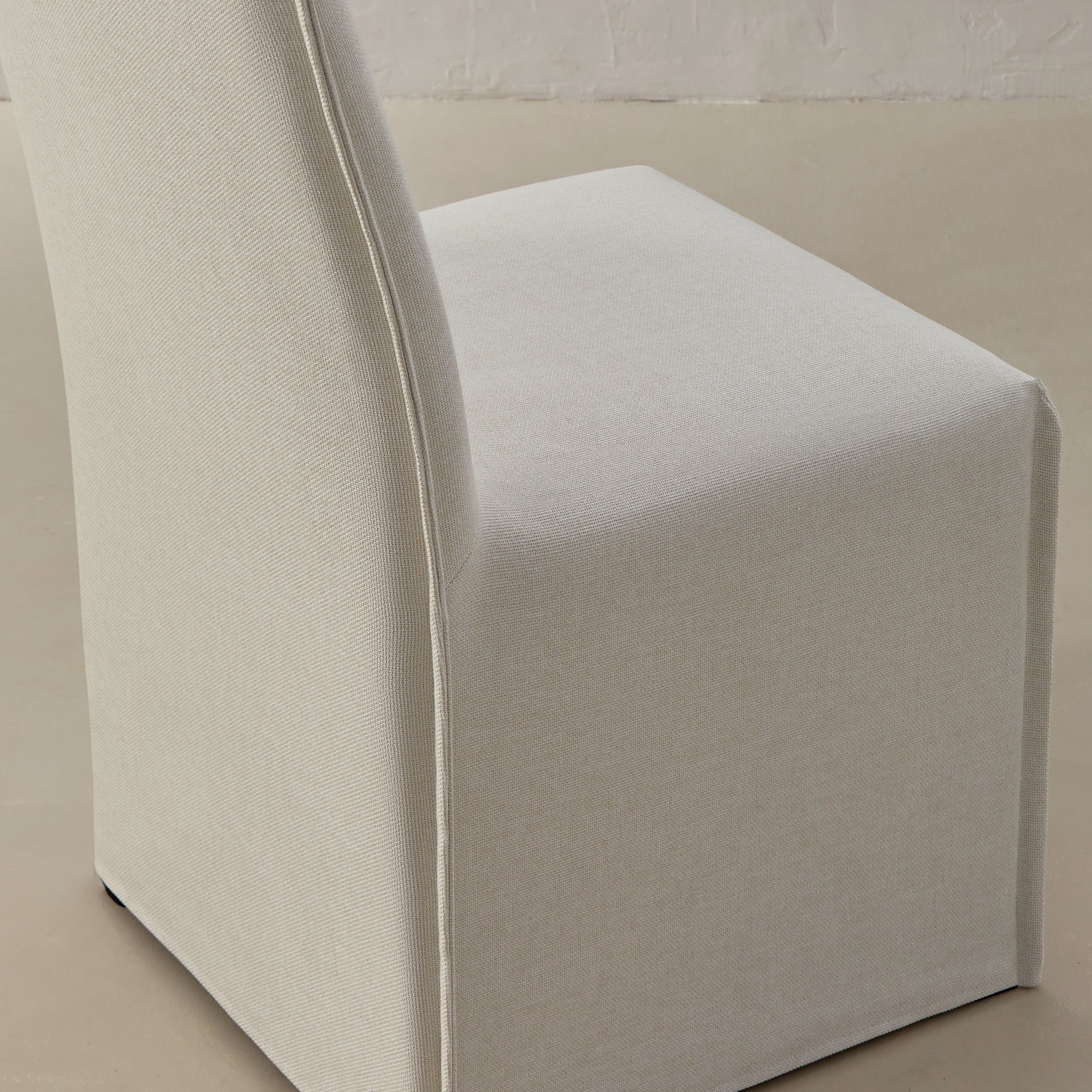 Slipcover Only - Washable Upholstered Dining Chair | 15” Back Height in Eggshell - Image 5