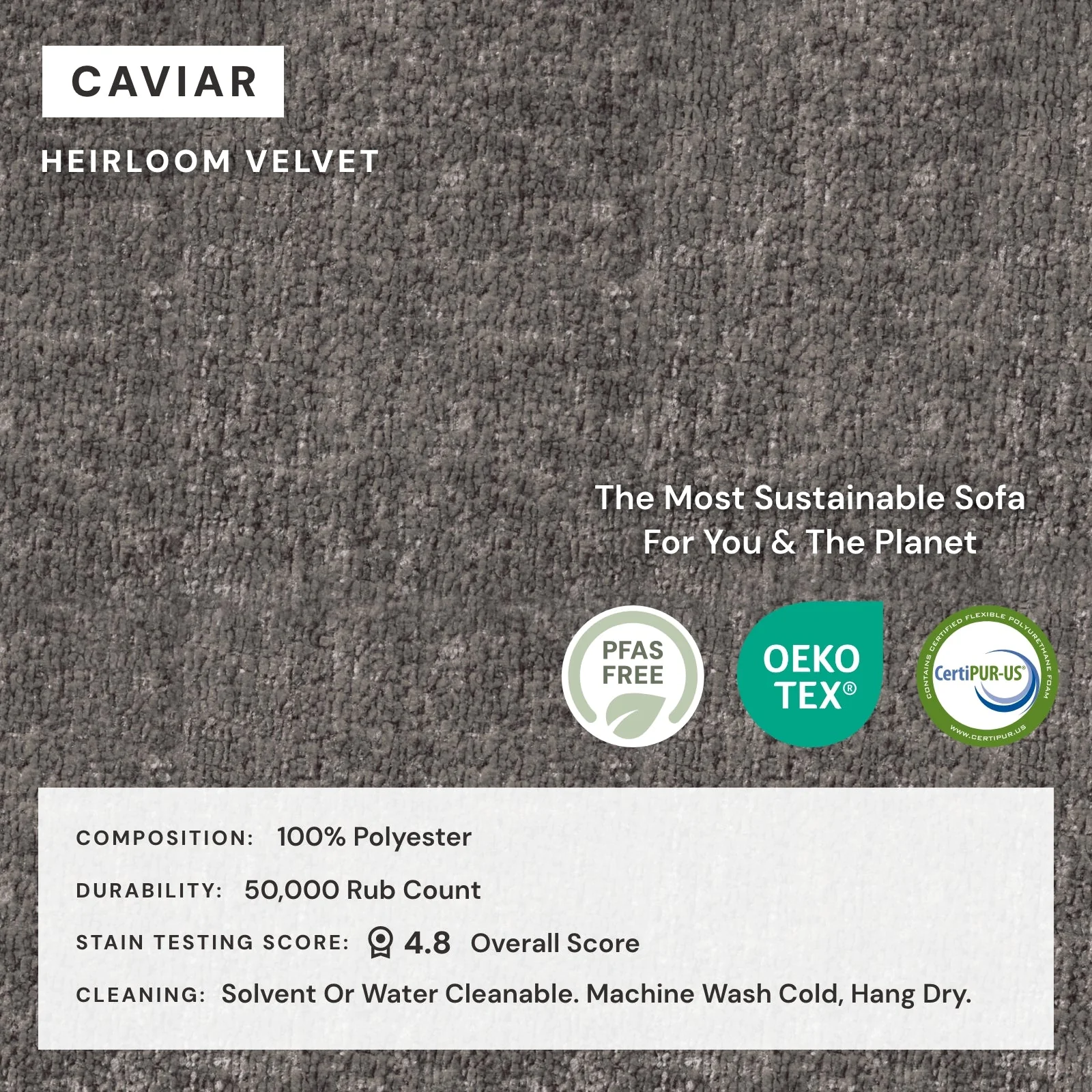 Square Performance Accent Pillow 22 x 22 in Caviar - Image 4