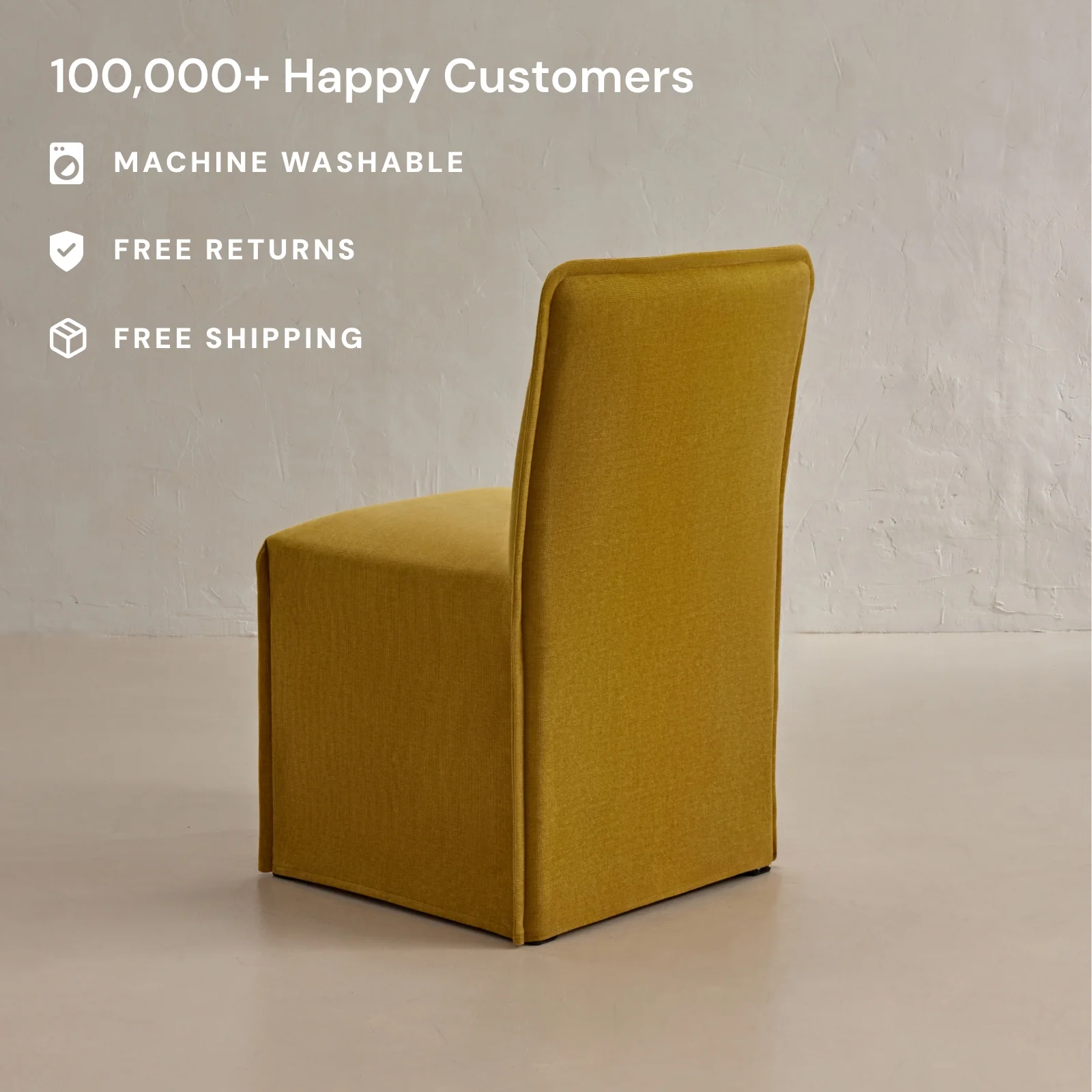 Washable Upholstered Dining Chair | 15" Back Height in Kiiro - Image 2