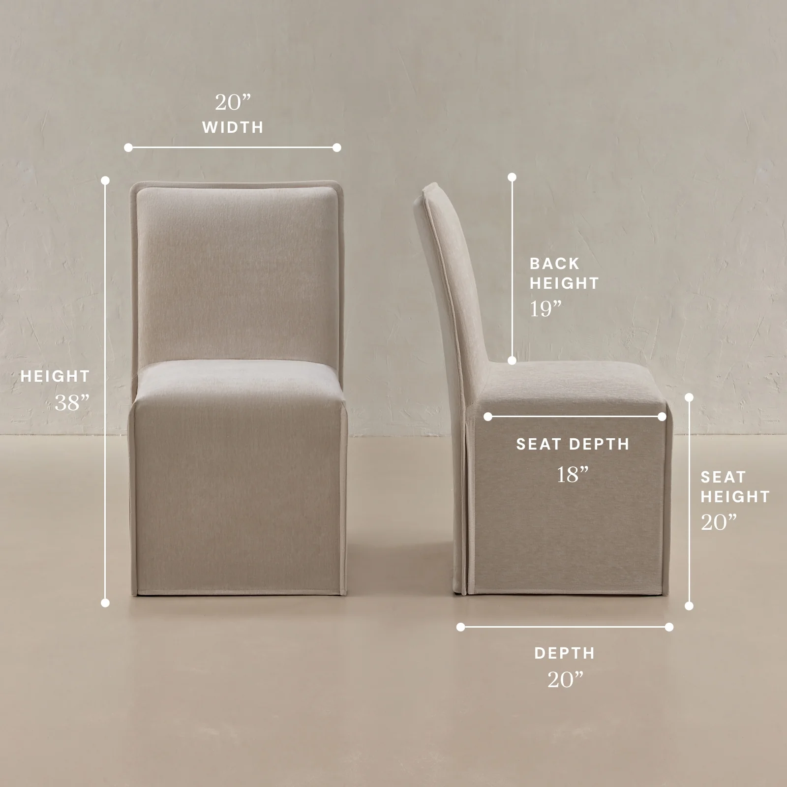 Washable Upholstered Dining Chair | 19” Back Height in Mist - Image 5
